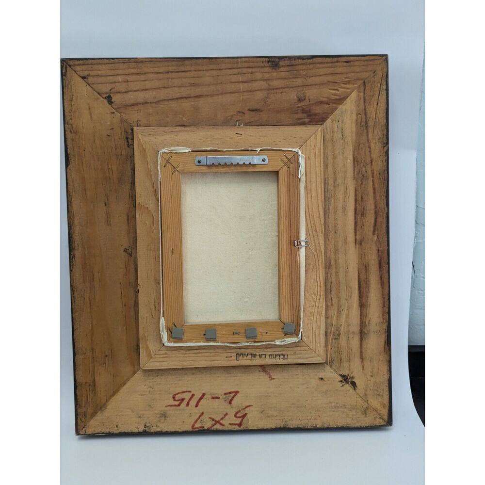 Vintage Still Life Floral Oil Painting Framed 12 X 14 In impressionist moody - Picture 3 of 3